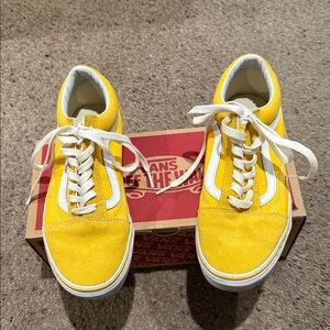 Vans Vibrant Yellow and White Lace-Up Shoes
